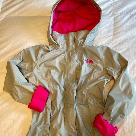 The North Face Grey/Pink Rain Jacket - XS EUC - Picture 1 of 3
